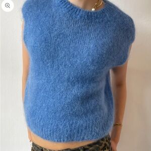 Øst London Blue Knit Sweater Vest
